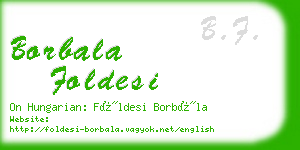 borbala foldesi business card