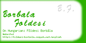 borbala foldesi business card